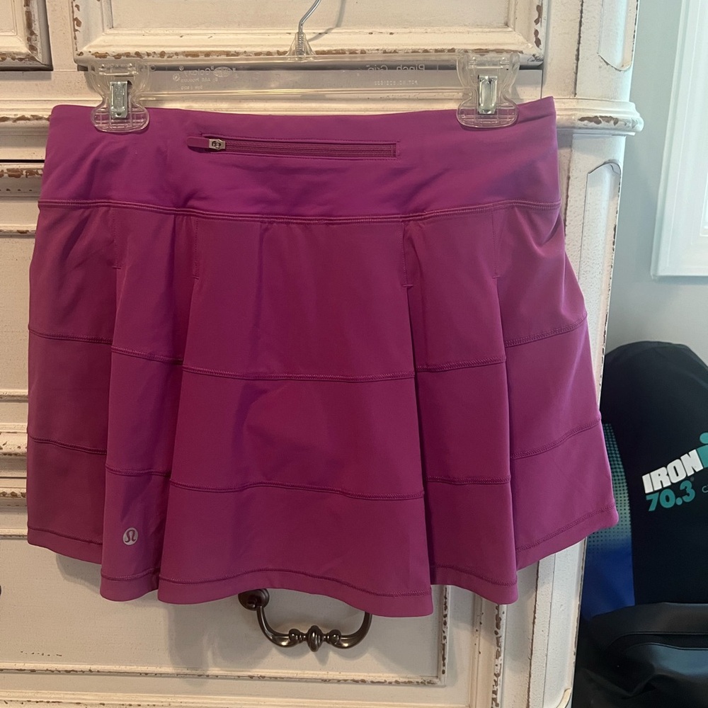 lululemon athletica Pink Pleated Skater Mini Skirt